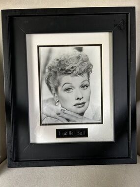 Black Framed Wall Art - Classic Actress Portrait Lucille Ball